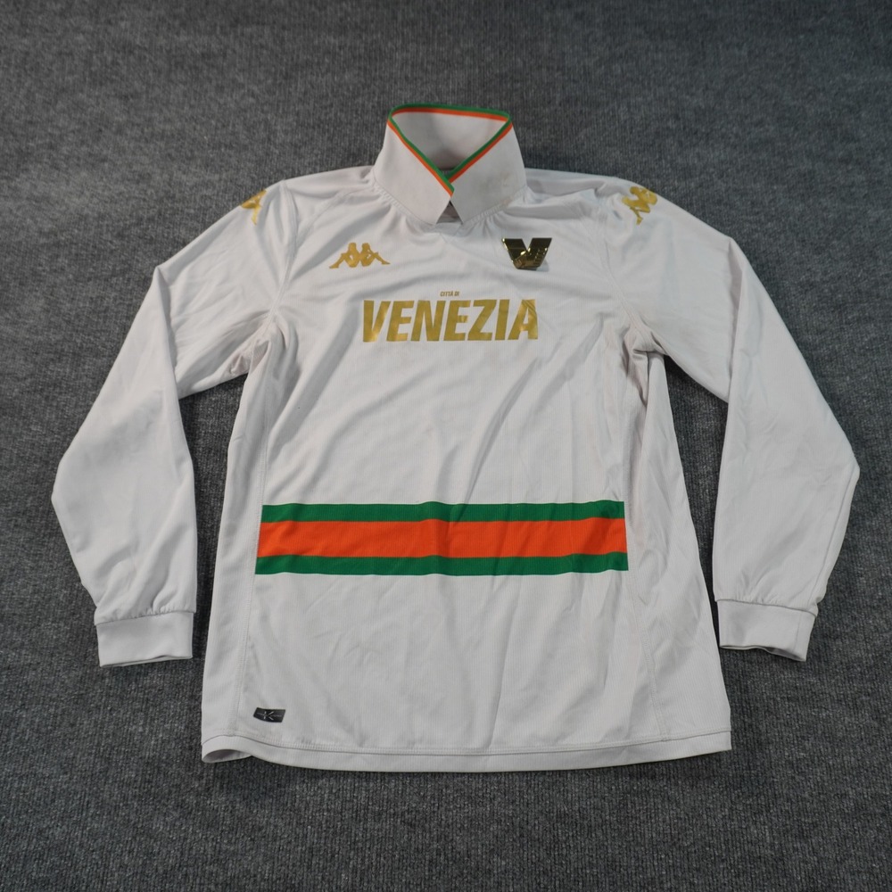 Kappa Venezia FC Jersey Mens Large White Long Sleeve Gold Citta di Venezia GARA